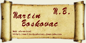 Martin Boškovac vizit kartica